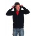 Uneek Clothing Vr04 Unisex Organic Hooded Sweatshirt In Black And Navy