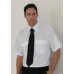 Mandate Short Sleeve Pilot Shirt In Sky And White