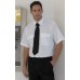 Mandate Short Sleeve Deluxe Pilot Shirt In Sky And White