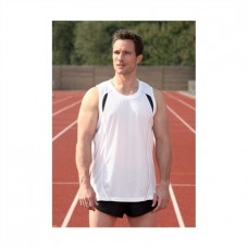 Precision Running Mens Running Vest  White/black/silver