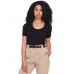 10 X American Apparel Baby Rib 1/2 Sleeve Printed U-neck T-shirt