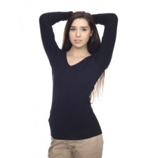 10 X American Apparel Baby Rib Long Sleeve Printed V-neck