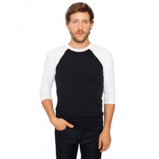 10 X Printed American Apparel 3/4 Sleeve Raglan Style Shirt
