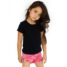 10 X American Apparel Kids Baby Rib Cap Sleeve Printed T-shirt