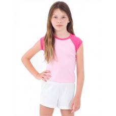 American Apparel Youth Baby Rib Cap Sleeve Raglan