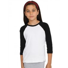 American Apparel Youth Baby Rib 3/4 Sleeve Raglan