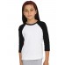 American Apparel Youth Baby Rib 3/4 Sleeve Raglan