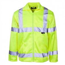 Supertouch Hi Vis Polycotton Jacket In Hi-vis Yellow