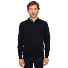 10 X American Apparel Pique Long Sleeve Printed Tennis Shirt