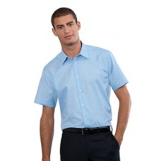 Russell Collection Mens S/s Easycare Tailored Oxford Shirt