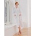 Towel City Womens Waffle Robe In White