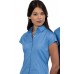 Russell Collection Women's Cap Sleeve Easy Care Fitted Poplin Shirt