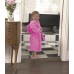 Aztex Hooded Bath Robe In Pink And Royal