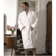 Aztex Shawl Collar Robe In White