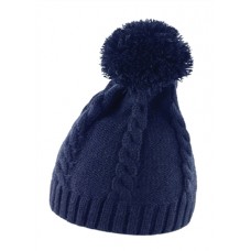 Result Cable Knit Pom Pom Beanie