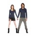 B&c Pink Slub/women Long Sleeve T-shirt
