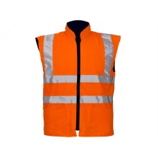 Super Touch Reversible Fleece Lined Bodywarmer In Orange