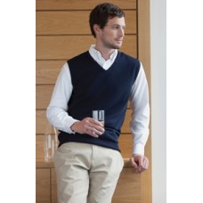 Henbury Mens Sleeveless V Neck Jumper