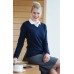 Henbury Ladies 100% Lambswool V Neck Jumper