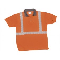 Portwest Workwear Superior Hivis Polo Shirt In Yellow And Orange