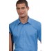 Russell Collection Mens Cap Sleeve Easycare Fitted Poplin Shirt