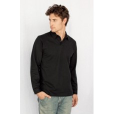 Skinni Fit Men Long Sleeve Modern Essential Polo Shirt