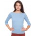 American Apparel Baby Rib 3/4 Sleeve Boat Neck Top