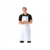 Portwest Workwear Cotton Bib Apron In White And Navy