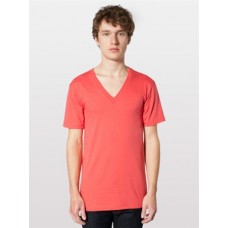 American Apparel Organic Fine Jersey Short Sleeve V-neck T-shirt