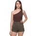 American Apparel Baby Rib One-shoulder Top