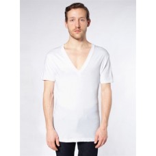 American Apparel Sheer Jersey Short Sleeve Deep V-neck T-shirt