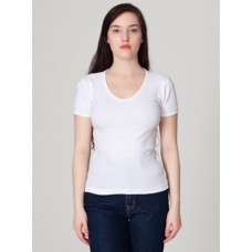 American Apparel Baby Rib Short Sleeve V-neck T-shirt American Apparel Baby Rib Short Sleeve V-neck T-shirt