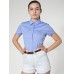 American Apparel Pinpoint Oxford Round Collar Short Sleeve Shirt