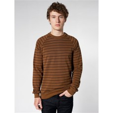 American Apparel Stripe Fleece Raglan Pullover