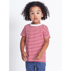 American Apparel Kids Poly-cotton Stripe Short Sleeve Crew Neck