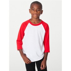 American Apparel Youth Poly-cotton 3/4 Sleeve Raglan