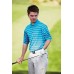 Adidas Mens Textured Stripe Golf Polo Shirt