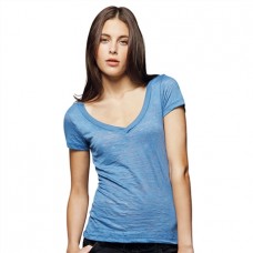 Bella Ladies Burnout V-neck T-shirt
