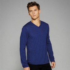 Bella Triblend L/s V-neck Tee Shirt