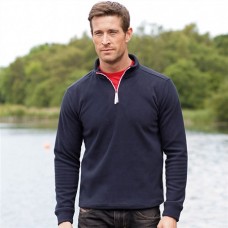 Finden And Hales Long Sleeve Mens 1/4 Zip Fleece Piped