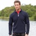 Finden And Hales Long Sleeve Mens 1/4 Zip Fleece Piped