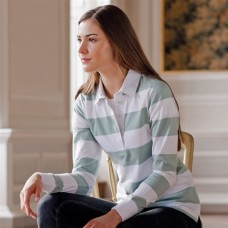 Front Row Striped Ladies Rugby Shirt