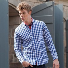Front Row Mens Checked Cotton Shirt