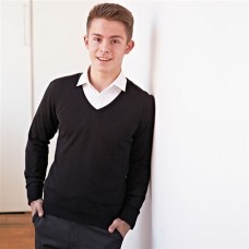 Maddins Fully Fashioned V-neck Mens Jumper