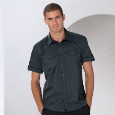 Russell Roll-sleeve Short Sleeve Mens Shirt