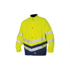 Projob Workwear Men's 6404 Rain Jacket Sh.hv In Yellow And Orange