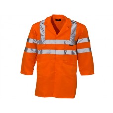 Super Touch Hi Vis Polycotton Lab Coat In Orange