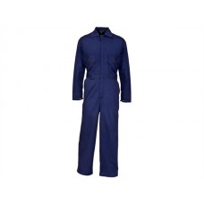 Super Touch Polycotton Coveralls Plus In Royal Blue And Navy Blue
