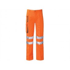 Portwest Workwear Rail Combat Trouser In Orange