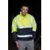 Yoko Hi Vis 2 Tone Bomber Jacket In Hi-vis Yellow/navy